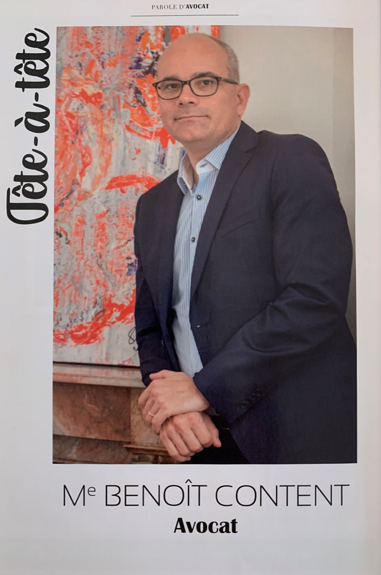 Tête-à-tête avec Maître Benoît Content